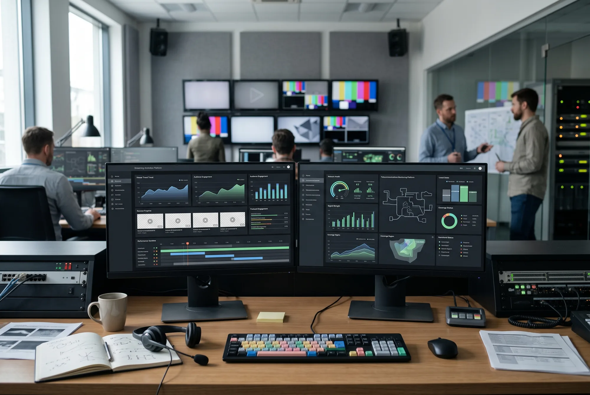 Streaming and network analytics dashboards