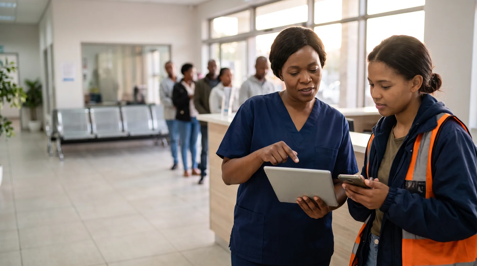 Patient portal on desktop and mobile with appointment booking