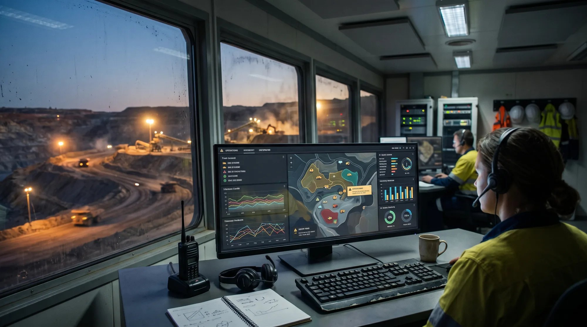 Mine site sensor telemetry and safety alert dashboard